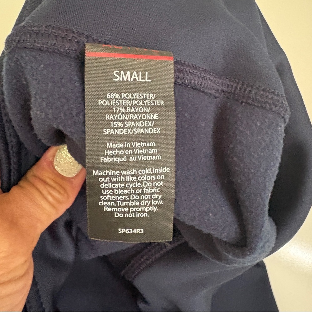 Spyder Active | Women’s 33” Fuzzy Lined Navy Blue Leggings w/ Back Pocket Size S - Picture 7 of 7